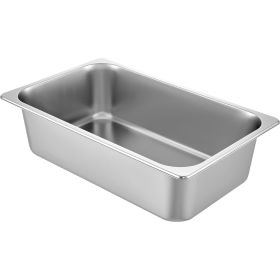 6 Pack Steam Table Pans 20.9 x 12.8 x 5.9 Inch Deep Steam Table Pan Full Size 20.5L Deep Food Container Stainless Steel Oven Tray Hotel Pans Anti