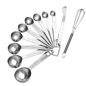 Measuring Spoons: U-Taste 18/8 Stainless Steel Measuring Spoons Set of 9 Piece: 1/16 tsp;  1/8 tsp;  1/4 tsp;  1/3 tsp;  1/2 tsp;  3/4 tsp;  1 ts (type: 11 pieces)